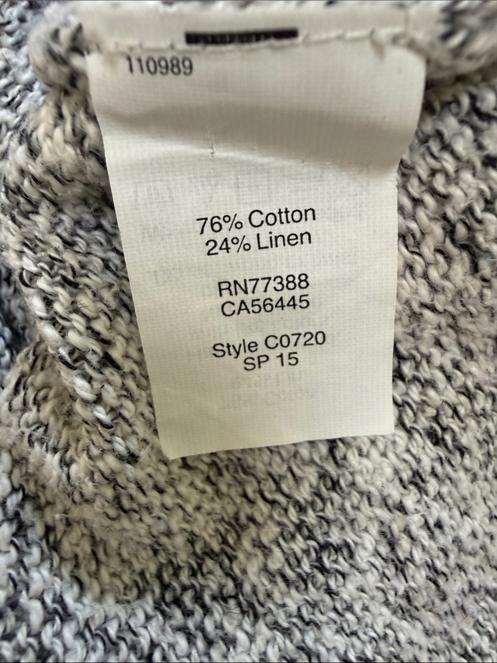 Madewell Women’s Gray Marled Cotton-Linen Sweater - B